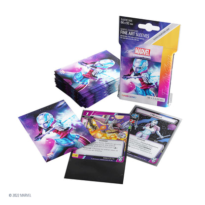 Marvel Champions Fine Art Sleeves – Nebula - Bọc bài (Sleeves) cao cấp - Gamegenic - Hình ảnh bổ sung 4