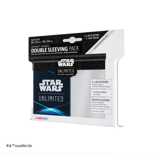 Star Wars: Unlimited Art Sleeves Double Sleeving Pack - Space Blue | Bọc Bài Lớp Kép Cao Cấp | Gamegenic