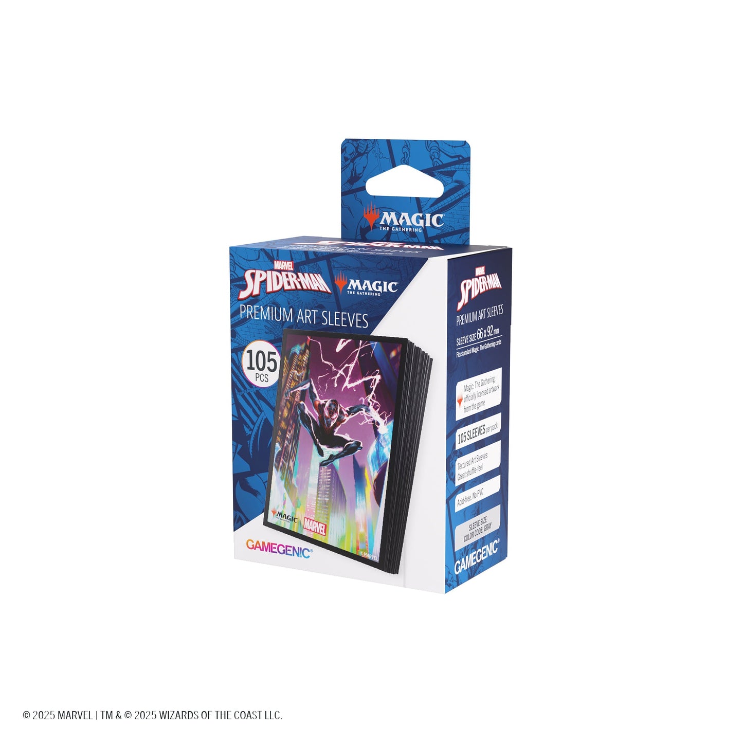 Magic: The Gathering | Marvel's Spider-Man Premium Art Sleeves - Spider-Man Miles Morales - Túi bọc bài cao cấp - Gamegenic - Hình ảnh bổ sung 6