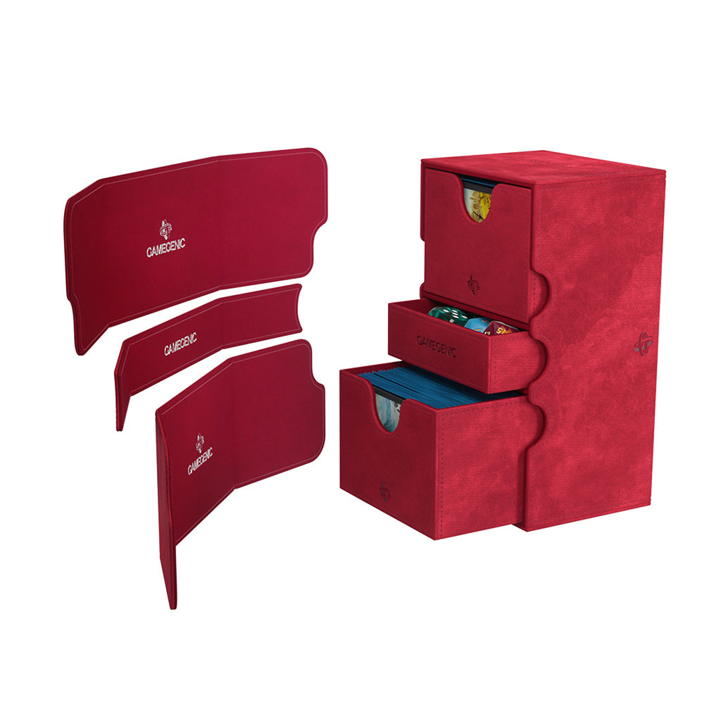 Stronghold 200+ XL Red - Hộp Đựng Bài Deck Box Dung Lượng Lớn - Gamegenic - Góc nhìn khác 3