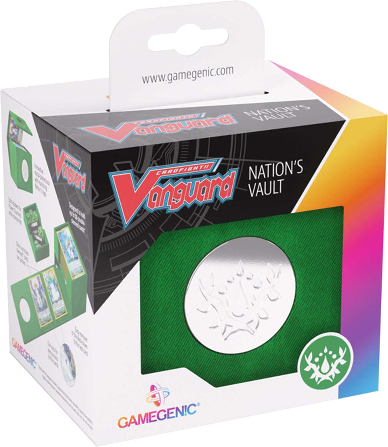 Cardfight Vanguard Nation's Vault - Stoicheia (Green) - Hộp đựng bài cao cấp - Gamegenic