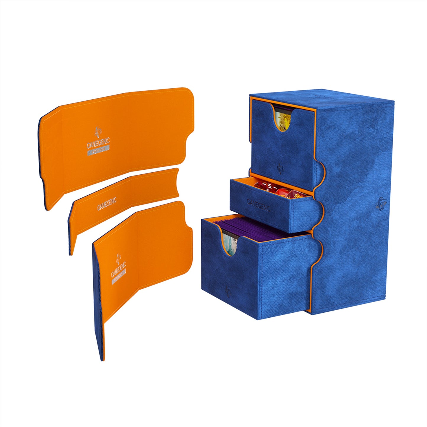 Stronghold 200+ XL Blue/Orange - Hộp Đựng Thẻ Bài TCG Cao Cấp - Gamegenic - Góc nhìn khác 3