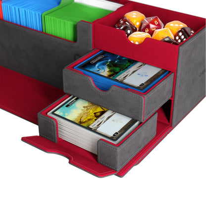 Cards' Lair 1000+ PRO Grey/Red - Hộp đựng thẻ bài và phụ kiện cao cấp - Gamegenic