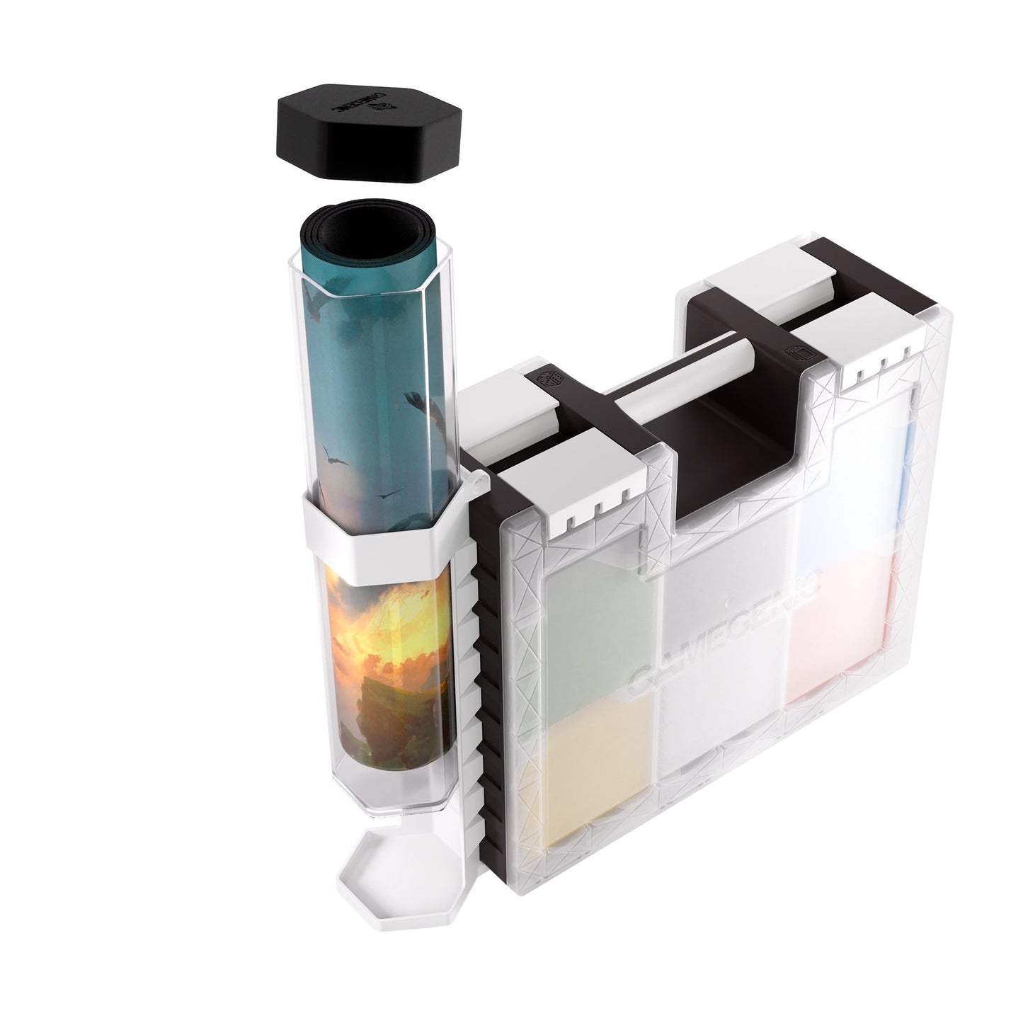 Game Castle Tube Holder - White - Phụ kiện ống đựng thảm chơi game - Gamegenic