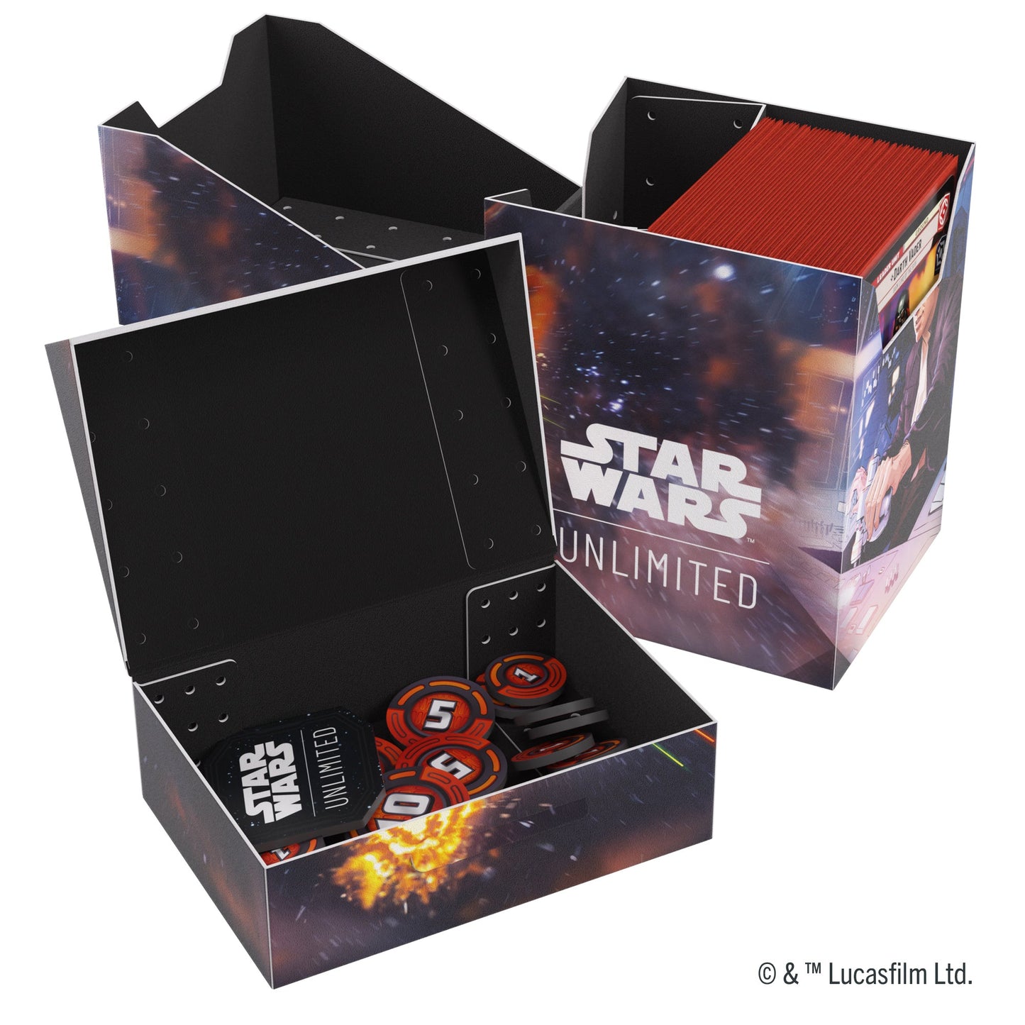Star Wars: Unlimited Soft Crate Han Solo - Millenium Falcon - Hộp Đựng Bài TCG Cao Cấp Gamegenic - Góc nhìn khác 3