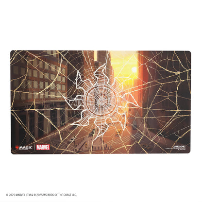 Magic: The Gathering | Marvel's Spider-Man Shiny Playmat - Spider-Man Plains | Thảm Chơi Bài Cao Cấp | Gamegenic - Hình ảnh sản phẩm