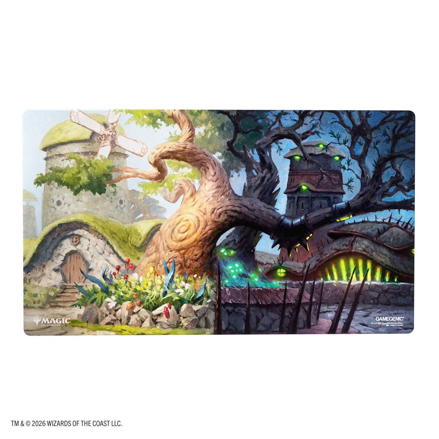 Magic: The Gathering | Lorwyn Eclipsed Shiny Playmat - Temple Garden