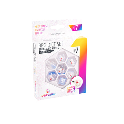 Embraced Series - Polar bear - RPG Dice Set (7pcs) - Bộ Xúc Xắc RPG Cao Cấp - Gamegenic