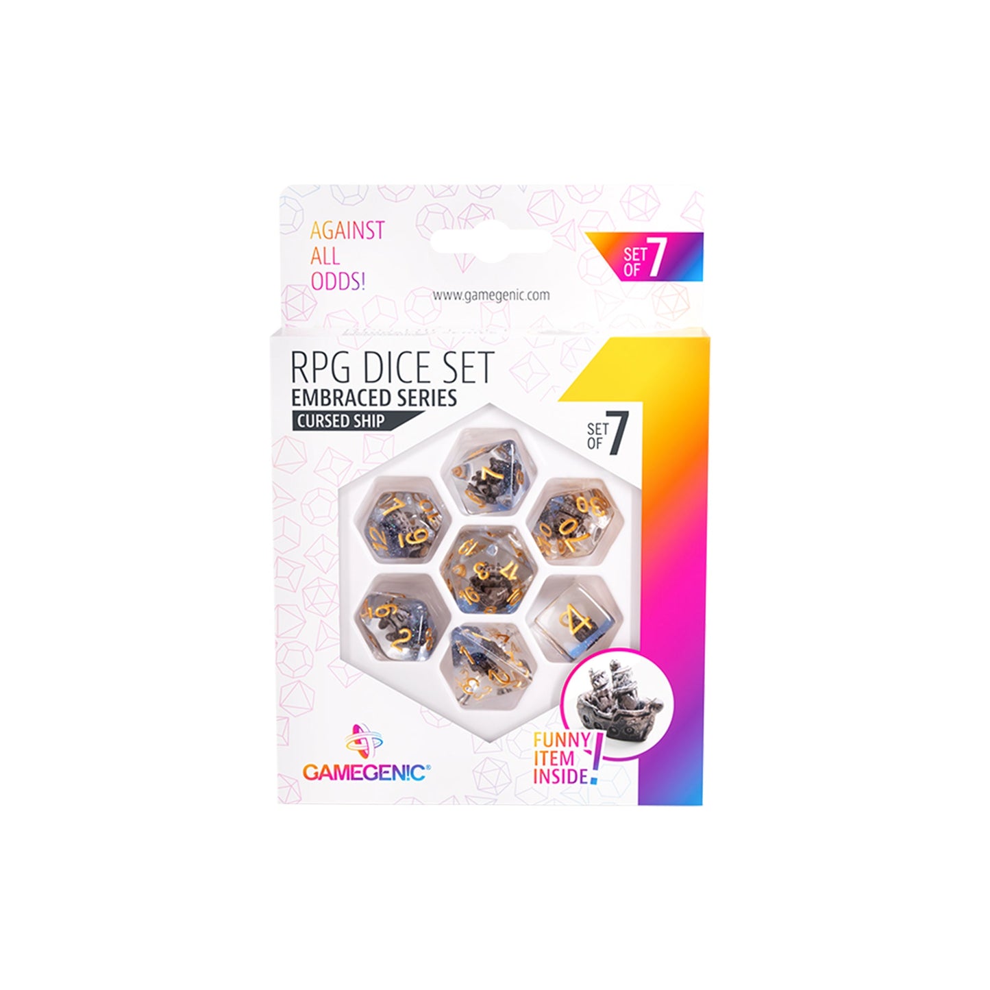 Embraced Series - Cursed Ship - RPG Dice Set (7pcs) - Bộ xúc xắc nhập vai cao cấp - Gamegenic - Hình ảnh chi tiết 2