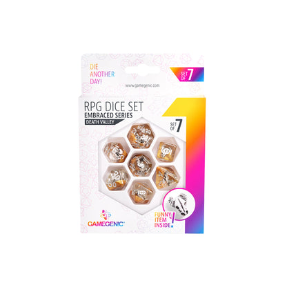 Embraced Series - Death Valley - RPG Dice Set (7pcs) - Bộ xúc xắc RPG cao cấp - Gamegenic - Hình ảnh chi tiết 2
