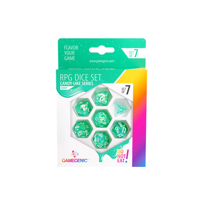 Candy-like Series - Mint - RPG Dice Set (7pcs) - Bộ xúc xắc RPG - Gamegenic