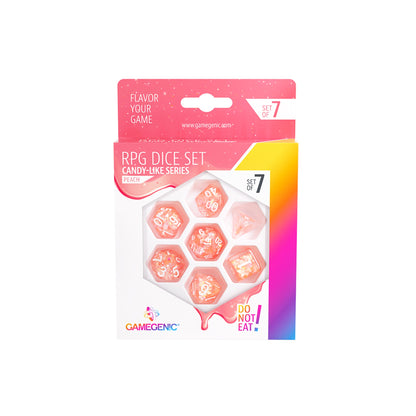 Candy-like Series - Peach - RPG Dice Set (7pcs) - Bộ xúc xắc nhập vai 7 viên - Gamegenic