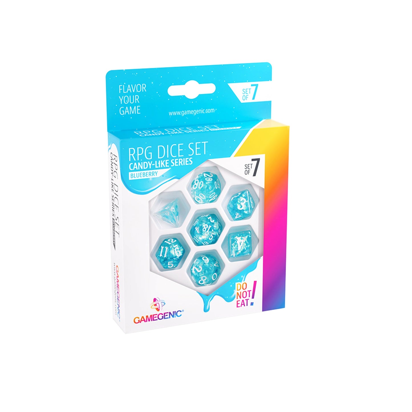 Candy-like Series - Blueberry - RPG Dice Set (7pcs) - Bộ xúc xắc nhập vai cao cấp - Gamegenic