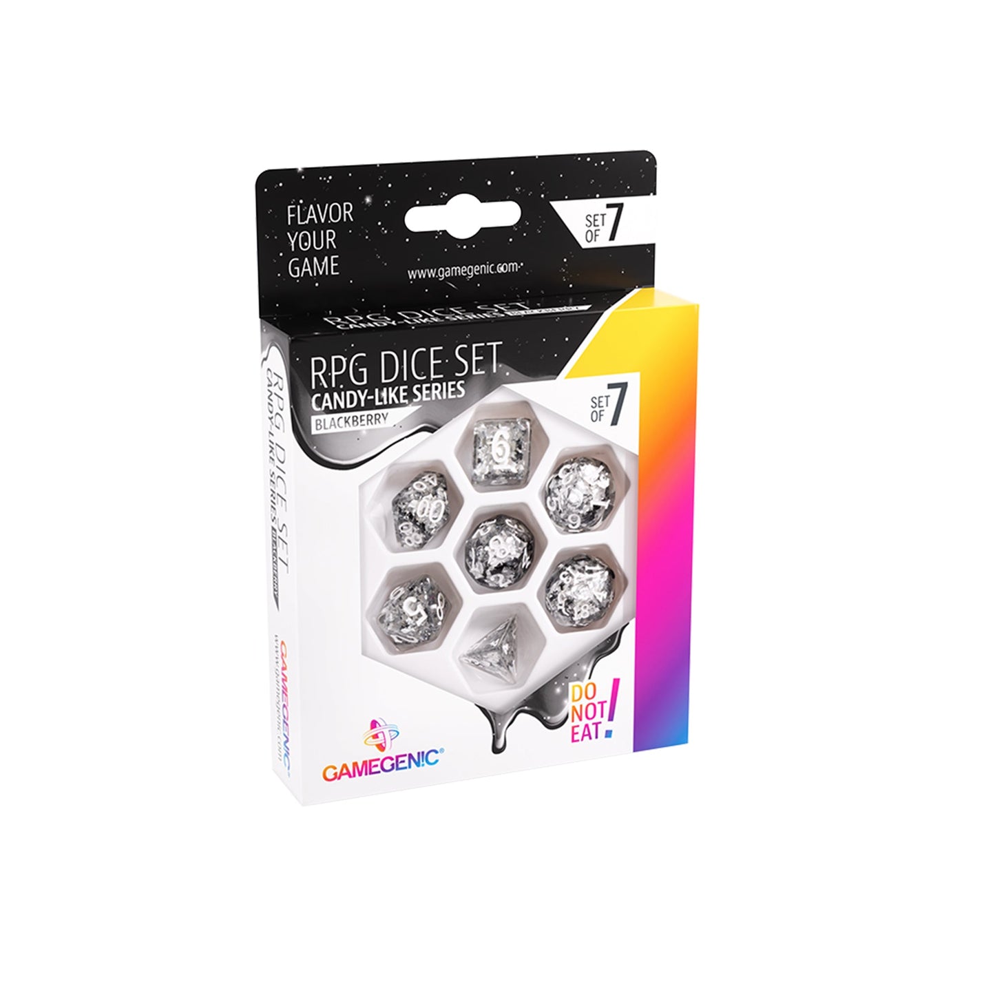 Candy-like Series - Blackberry - RPG Dice Set (7pcs) - Bộ xúc xắc RPG 7 viên cao cấp - Gamegenic