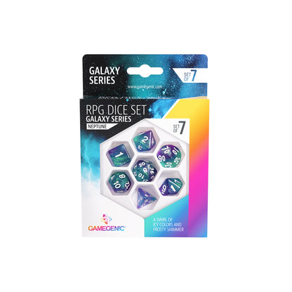 Galaxy Series - Neptune - RPG Dice Set (7pcs) - Bộ xúc xắc RPG cao cấp - Gamegenic