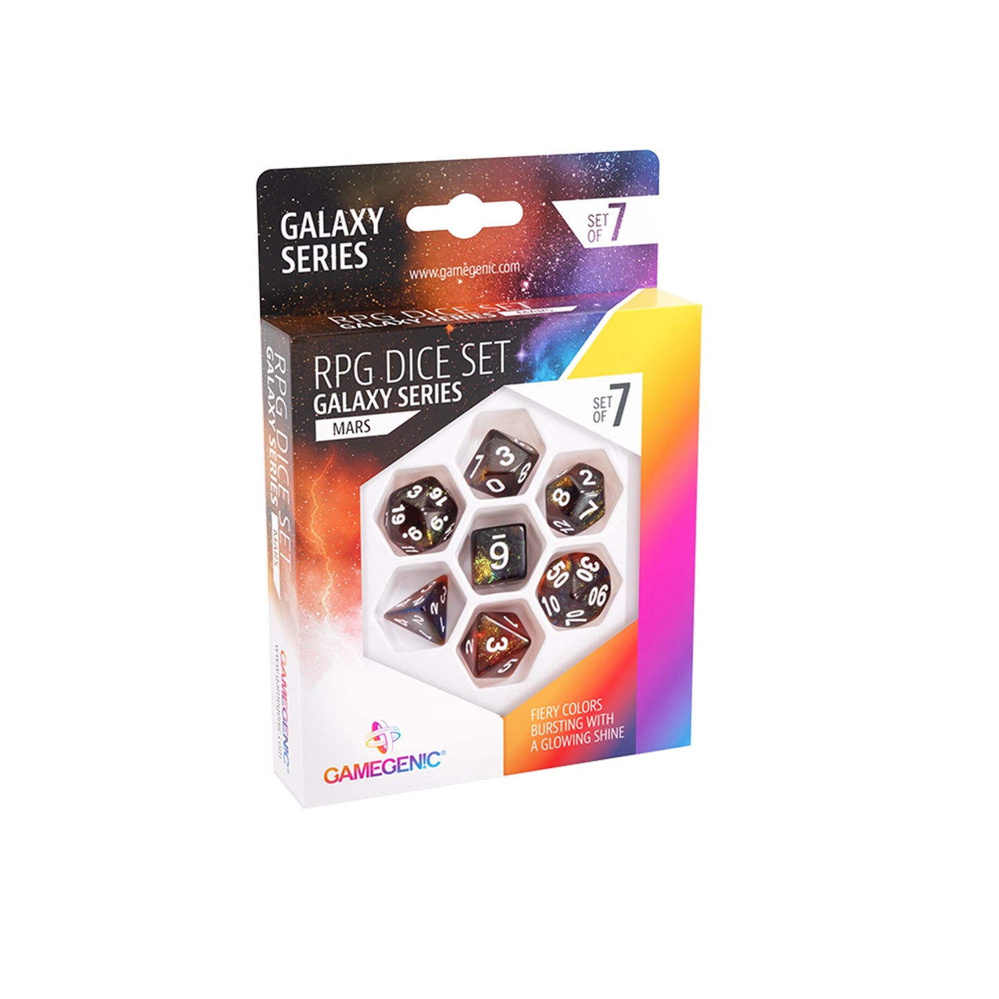 Galaxy Series - Mars- RPG Dice Set (7pcs) - Bộ Xúc Xắc RPG - Gamegenic