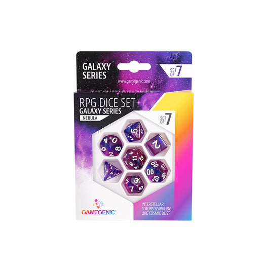 Galaxy Series - Nebula - RPG Dice Set (7pcs) - Bộ Xúc Xắc 7 Viên Cao Cấp - Gamegenic