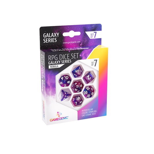 Galaxy Series - Nebula - RPG Dice Set (7pcs) - Bộ Xúc Xắc 7 Viên Cao Cấp - Gamegenic