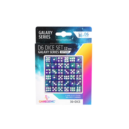 Galaxy Series - Neptune - D6 Dice Set 12 mm (36 pcs) - Bộ 36 xúc xắc 6 mặt - Gamegenic