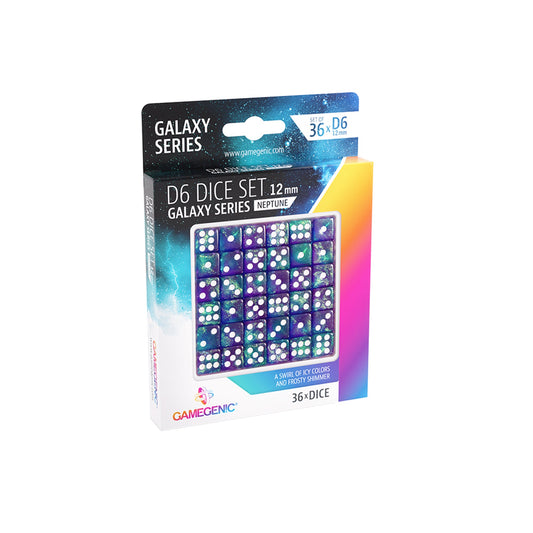 Galaxy Series - Neptune - D6 Dice Set 12 mm (36 pcs) - Bộ 36 xúc xắc 6 mặt - Gamegenic