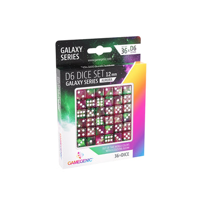 Galaxy Series - Aurora - D6 Dice Set 12 mm (36 pcs) - Bộ xúc xắc 6 mặt cao cấp - Gamegenic