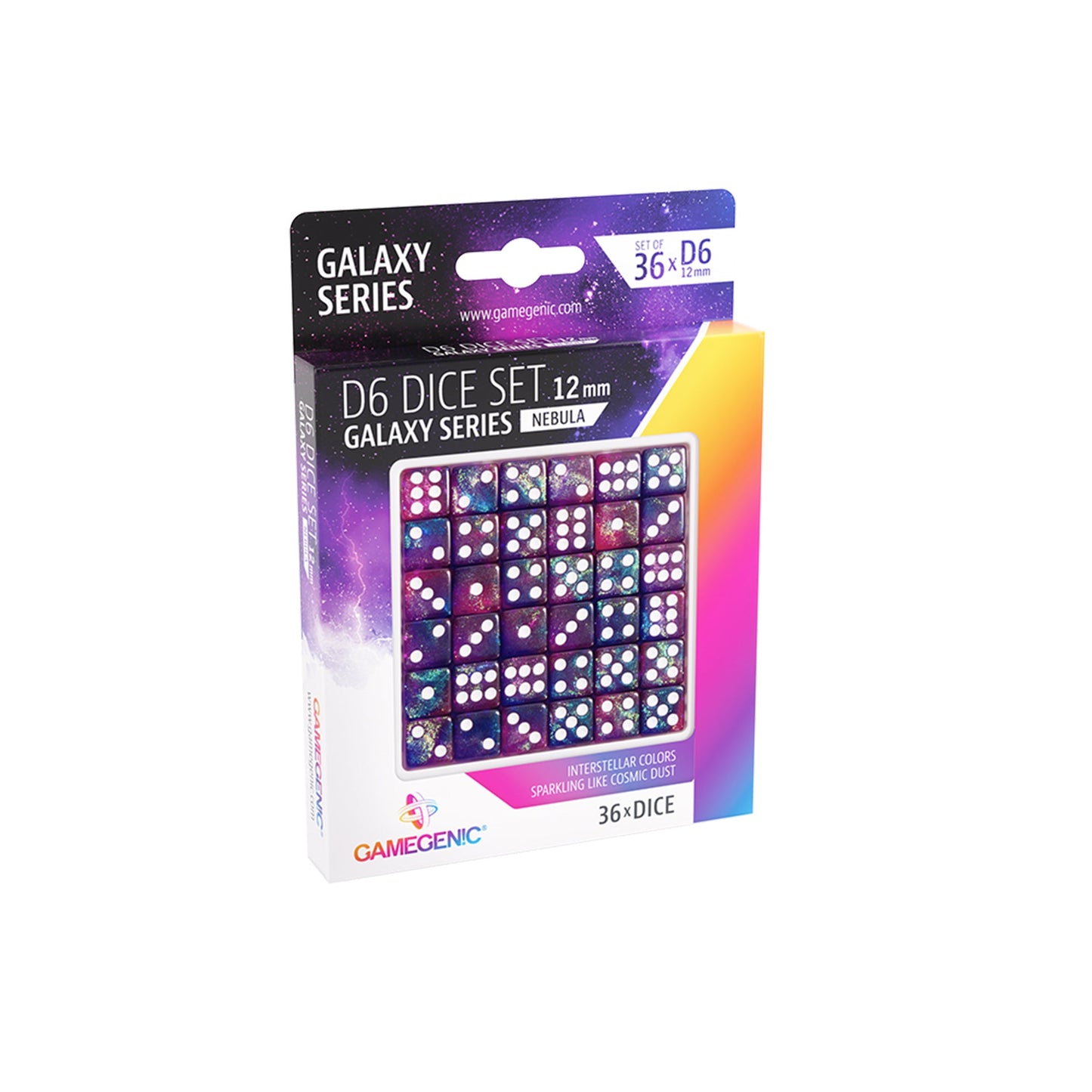 Galaxy Series - Nebula - D6 Dice Set 12 mm (36 pcs) - Bộ 36 viên xúc xắc 6 mặt - Gamegenic