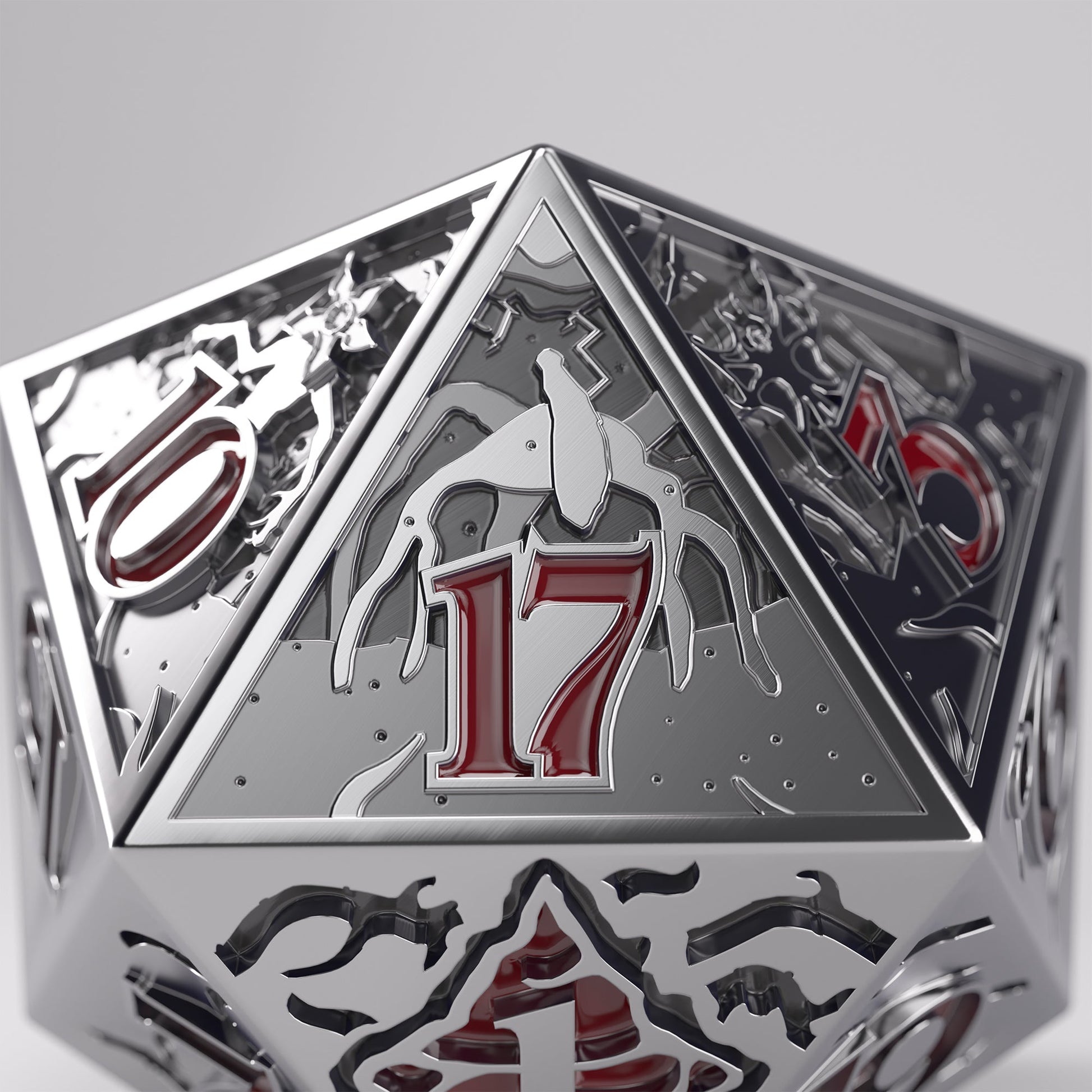 Stranger Things - Hellfire Club Premium Metal D20 Die - Xúc xắc kim loại cao cấp - Gamegenic - Góc nhìn khác 3