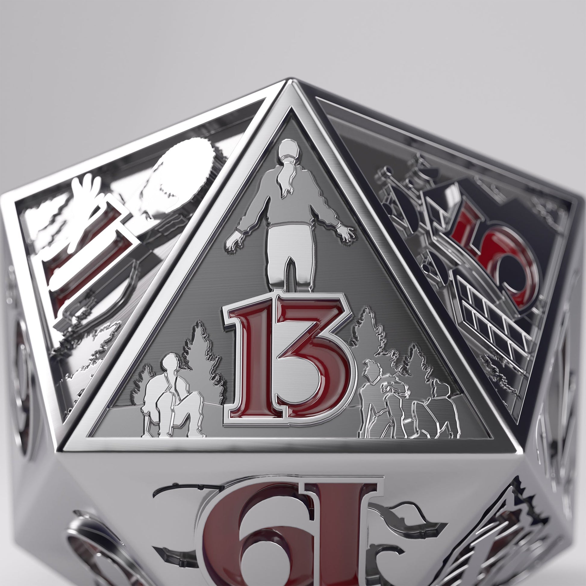 Stranger Things - Hellfire Club Premium Metal D20 Die - Xúc xắc kim loại cao cấp - Gamegenic - Hình ảnh bổ sung 4
