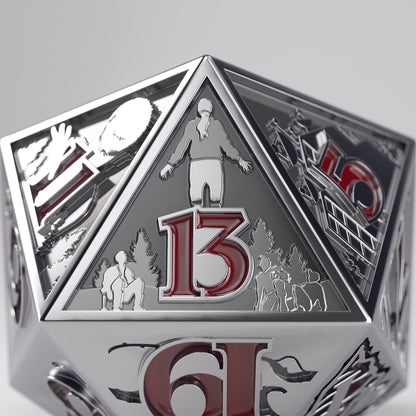 Stranger Things - Hellfire Club Premium Metal D20 Die - Xúc xắc kim loại cao cấp - Gamegenic - Hình ảnh bổ sung 4