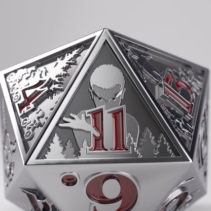 Stranger Things - Hellfire Club Premium Metal D20 Die - Xúc xắc kim loại cao cấp - Gamegenic - Hình ảnh bổ sung 5