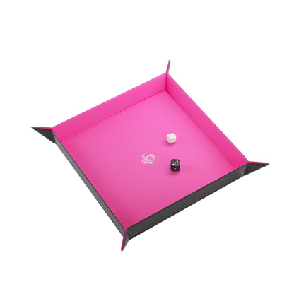 Magnetic Dice Tray Square Black/Pink - Khay Gieo Xúc Xắc Nam Châm - Gamegenic