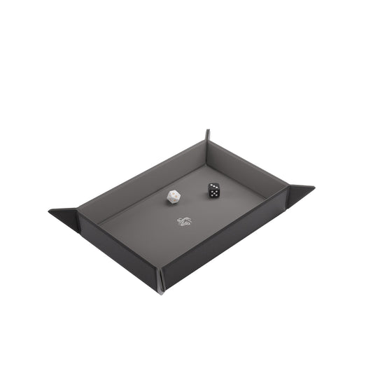 Magnetic Dice Tray Rectangular Black/Gray - Khay Gieo Xúc Xắc Nam Châm Gamegenic