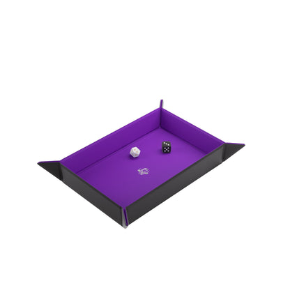 Magnetic Dice Tray Rectangular Black/Purple - Khay Gieo Xúc Xắc Nam Châm Gamegenic