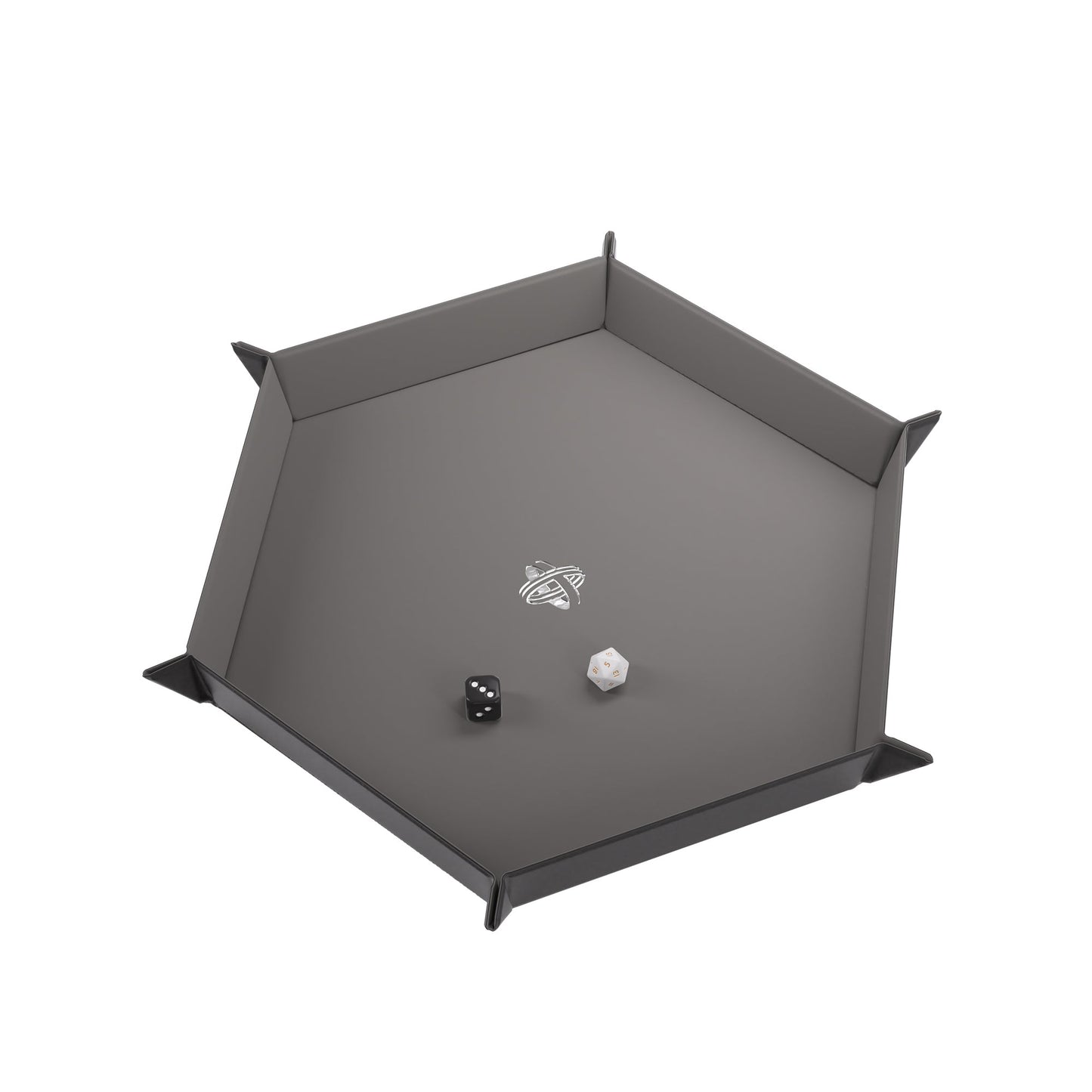 Magnetic Dice Tray Hexagonal Black/Gray - Khay Đổ Xúc Xắc Nam Châm - Gamegenic