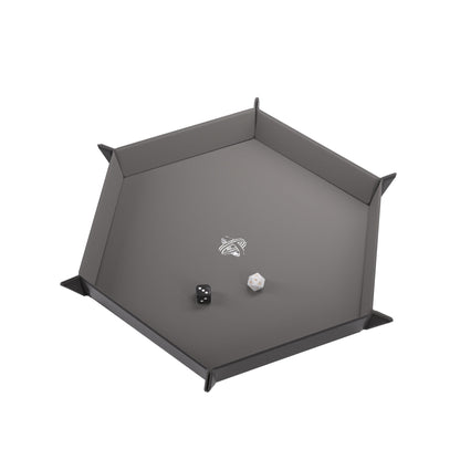 Magnetic Dice Tray Hexagonal Black/Gray - Khay Đổ Xúc Xắc Nam Châm - Gamegenic