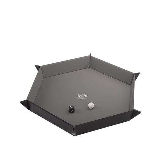 Magnetic Dice Tray Hexagonal Black/Gray - Khay Đổ Xúc Xắc Nam Châm - Gamegenic