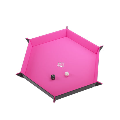 Magnetic Dice Tray Hexagonal Black/Pink - Khay Đổ Xúc Xắc Từ Tính Lục Giác - Gamegenic