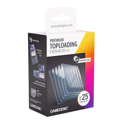 Premium Toploading Exoshields 35pt - Clear - Hộp Bảo Vệ Thẻ Bài Toploader - Gamegenic