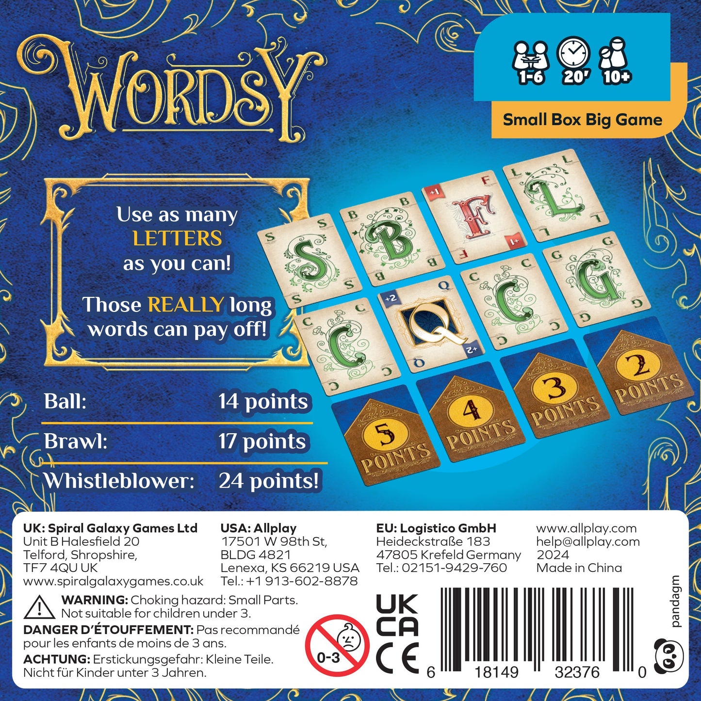 Wordsy Board Game - Trò Chơi Xếp Chữ Tốc Độ Cao - Allplay