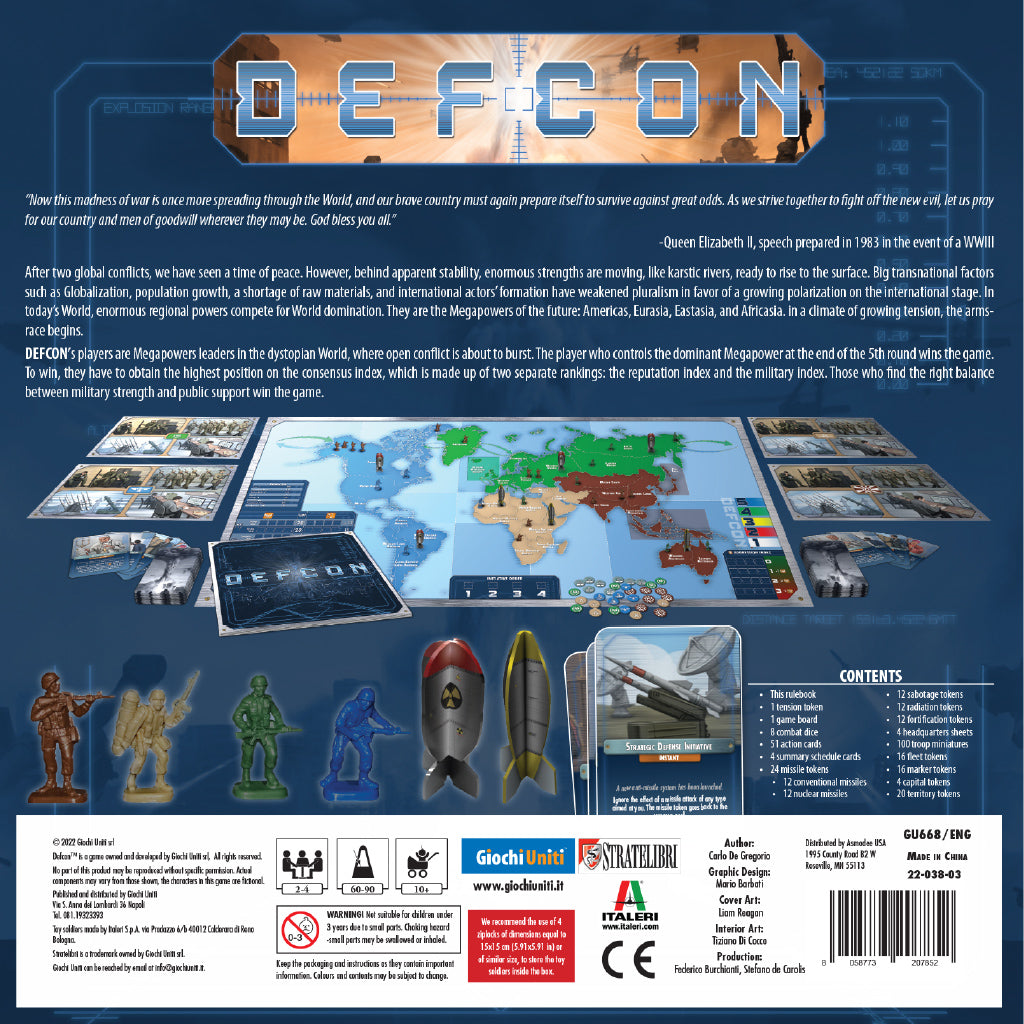 Defcon Board Game - Trò chơi chiến thuật Wargame - Giochi Uniti - Hình ảnh bổ sung 4