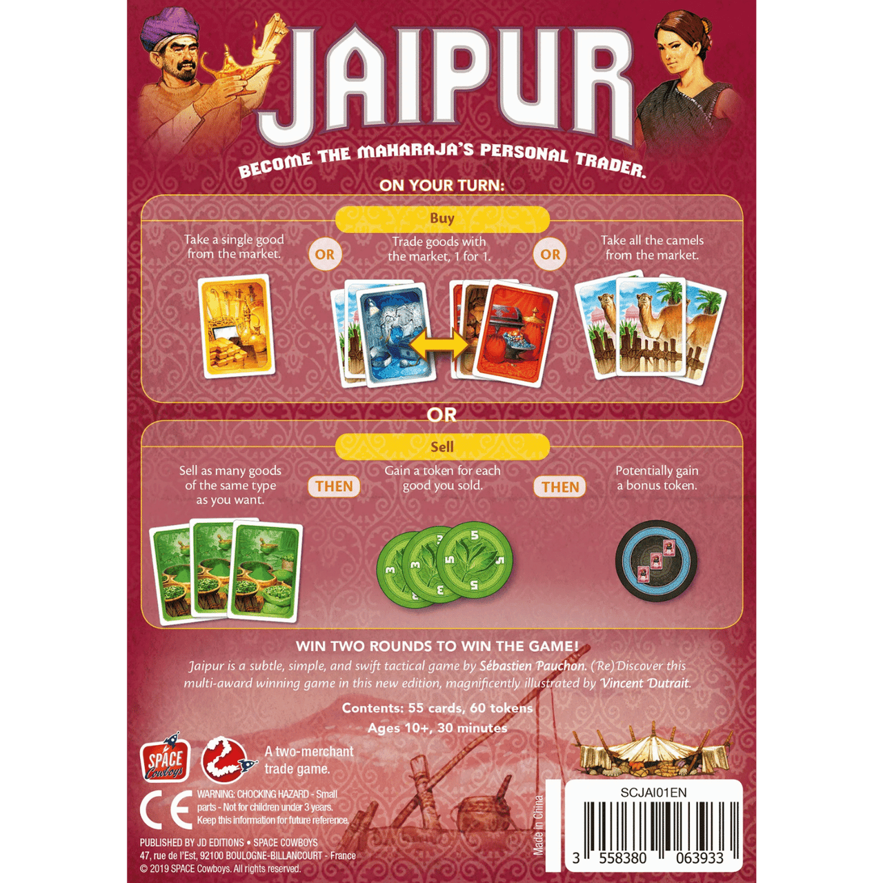 Jaipur - Board Game Thẻ Bài Chiến Thuật 2 Người - Asmodee - Hình ảnh bổ sung 6