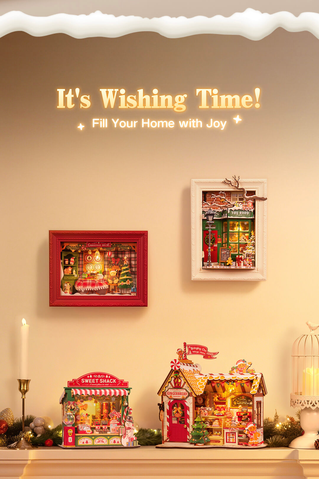 Rolife Gingerbread House DIY Miniature House DG176 - Mô hình nhà gỗ DIY Tiệm bánh gừng - Robotime