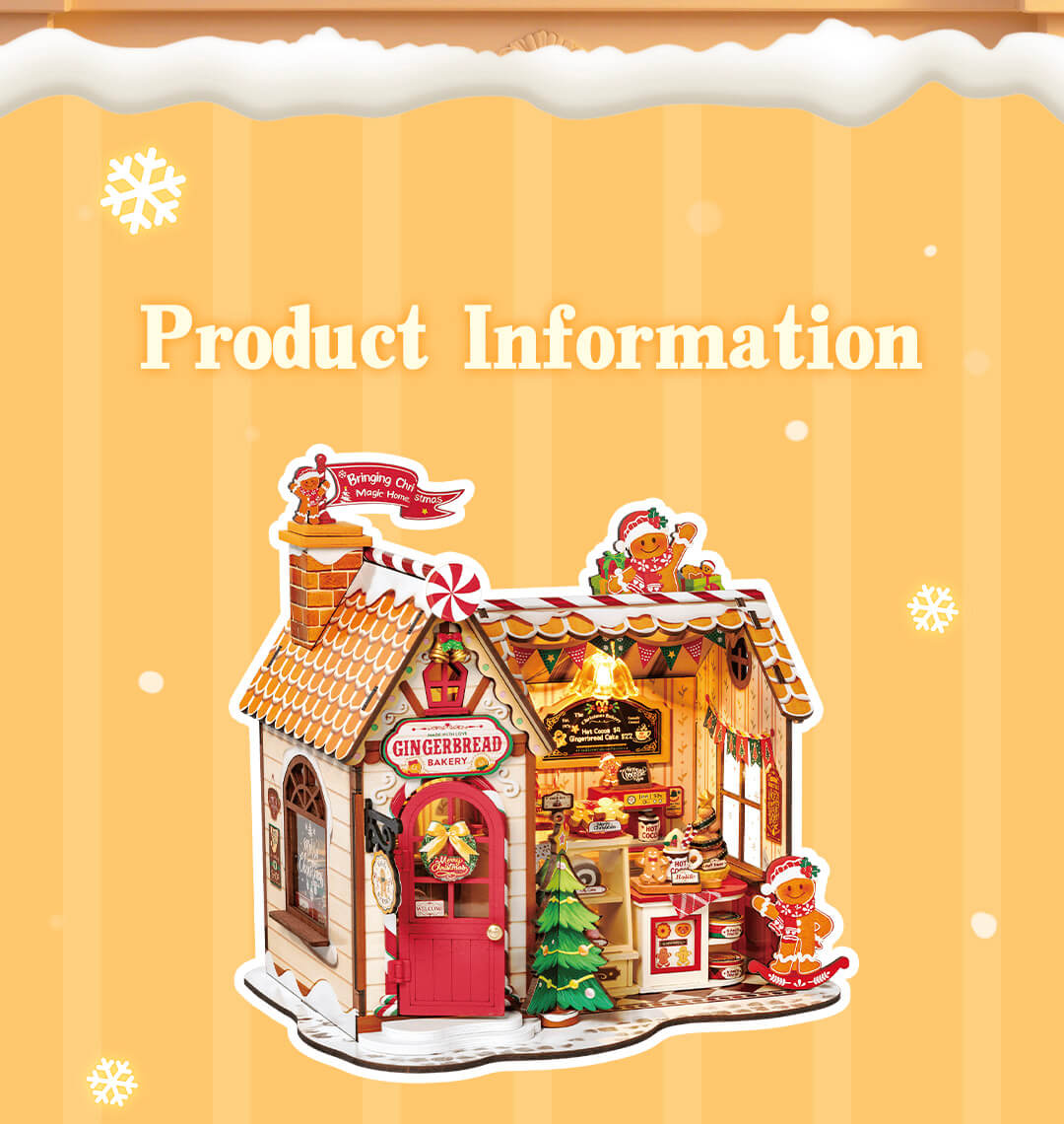 Rolife Gingerbread House DIY Miniature House DG176 - Mô hình nhà gỗ DIY Tiệm bánh gừng - Robotime