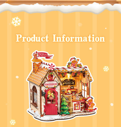 Rolife Gingerbread House DIY Miniature House DG176 - Mô hình nhà gỗ DIY Tiệm bánh gừng - Robotime