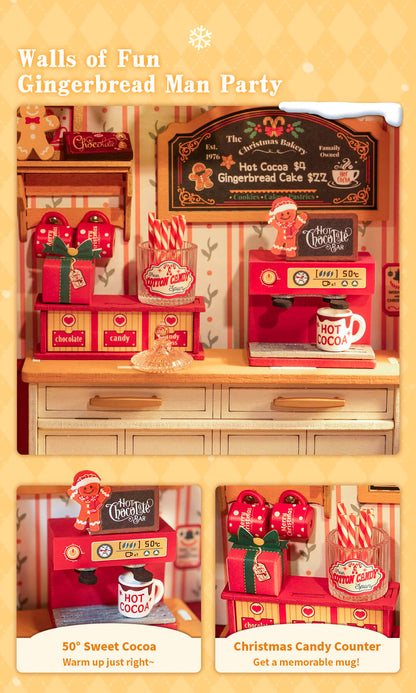 Rolife Gingerbread House DIY Miniature House DG176 - Mô hình nhà gỗ DIY Tiệm bánh gừng - Robotime