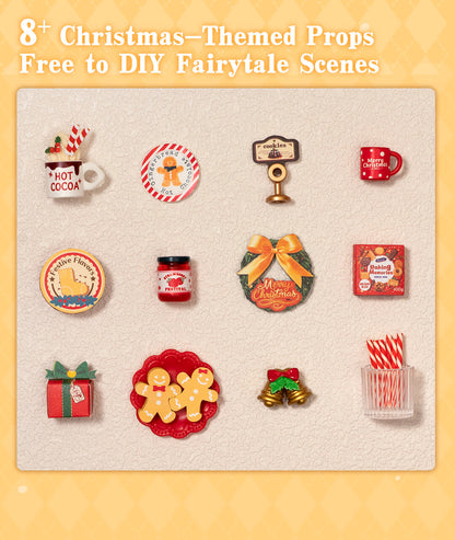 Rolife Gingerbread House DIY Miniature House DG176 - Mô hình nhà gỗ DIY Tiệm bánh gừng - Robotime