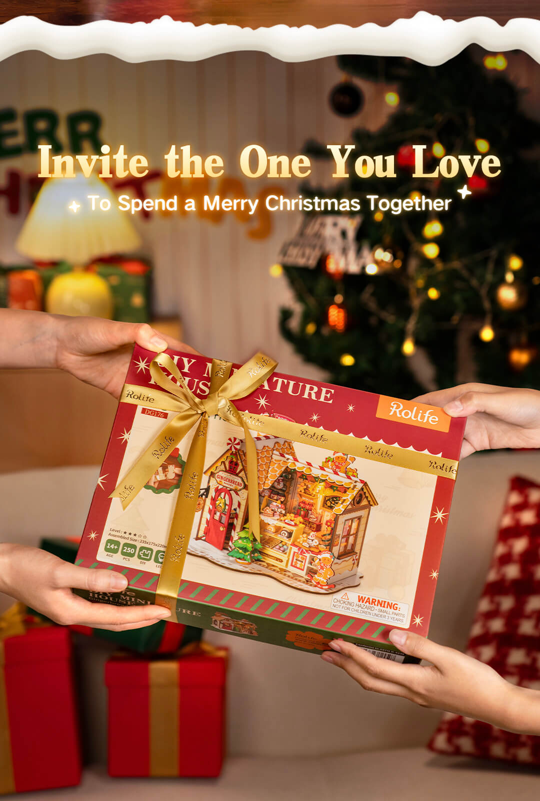 Rolife Gingerbread House DIY Miniature House DG176 - Mô hình nhà gỗ DIY Tiệm bánh gừng - Robotime