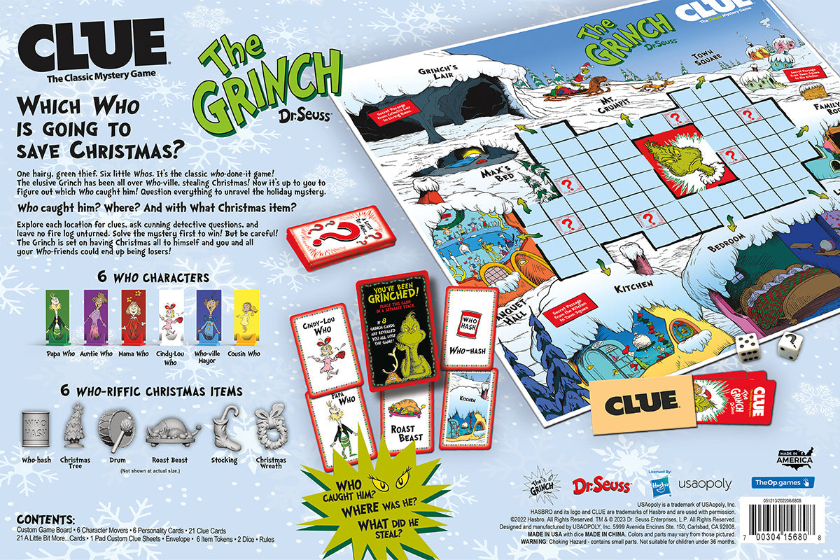 CLUE®: Grinch - Board Game Trinh Thám Giáng Sinh - The Op Games