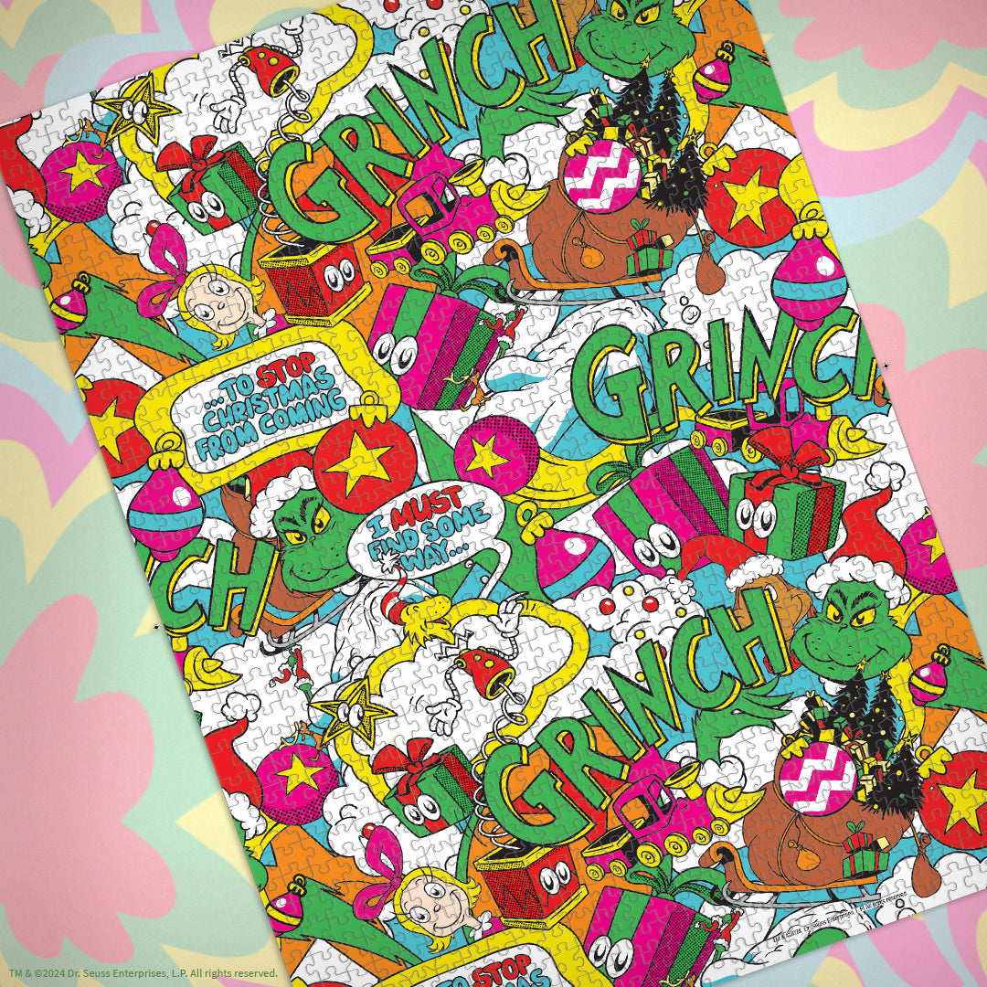 Grinch "Poppin" 1,000 Piece Puzzle - Trò chơi xếp hình 1000 mảnh - The Op Games The Op Games - ảnh 6 - Jigsaw Puzzle