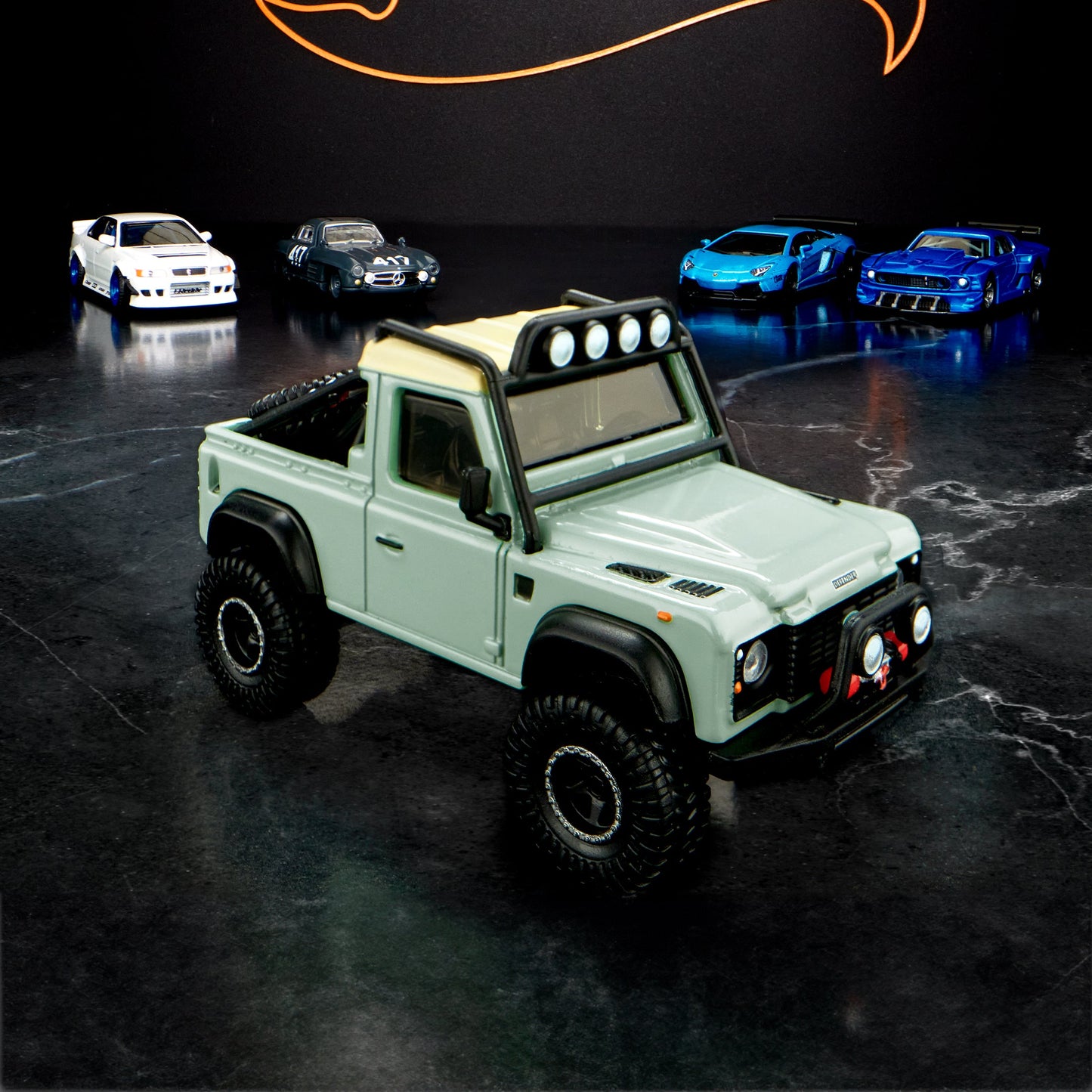 Elite 64 Series Land Rover Defender 90 Pickup Mô hình xe bán tải 1:64 Hot Wheels - Góc nhìn khác 3